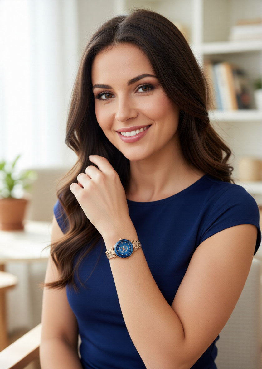 AZUREL Ladies' Watch Aquamarine-Ocean – Elegant Stainless Steel Watch incl. Box | Gift