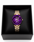 AZUREL - Damen Uhr Elegant in Purpur-Gold