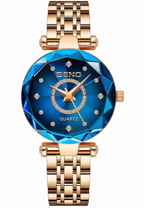 AZUREL Damen Uhr Aquamarin-Ocean – Elegante Edelstahl-Uhr inkl. Box | Geschenk