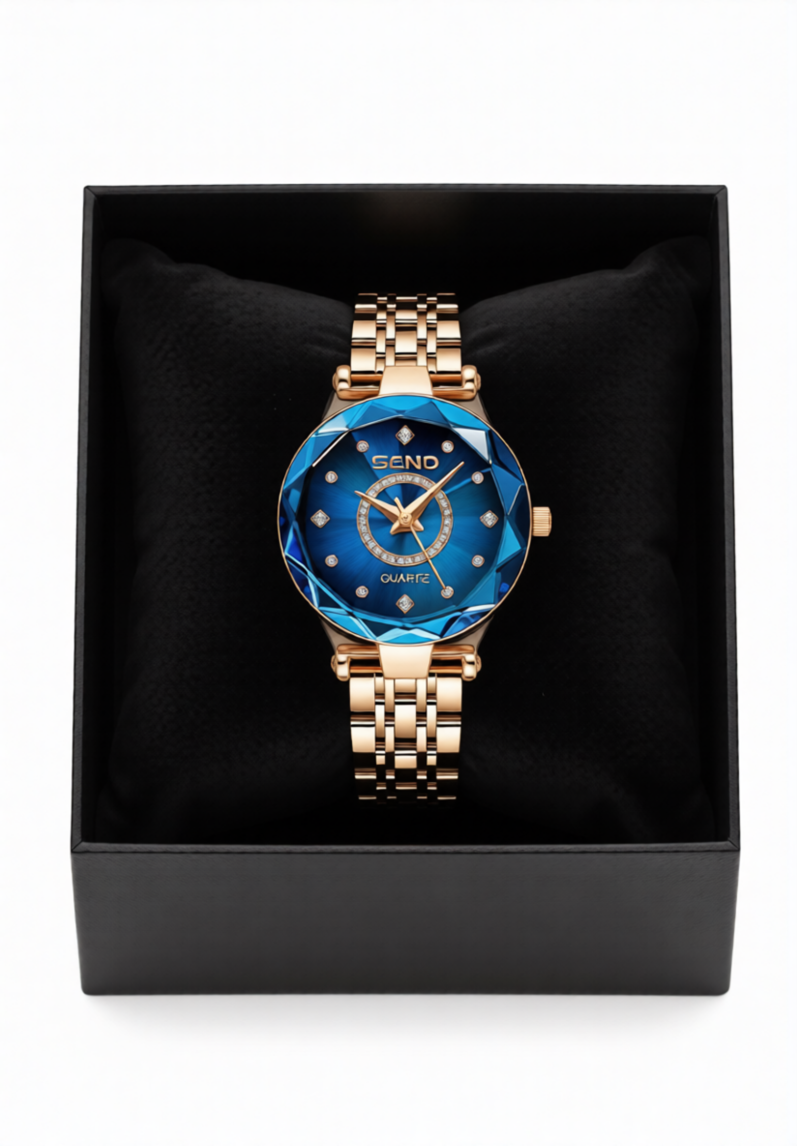 AZUREL Damen Uhr Aquamarin-Ocean – Elegante Edelstahl-Uhr inkl. Box | Geschenk